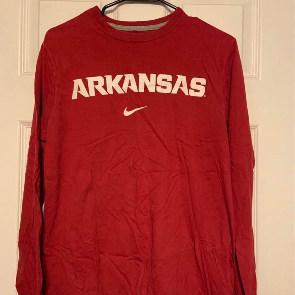 Nike Red Long Sleeve Arkansas Tee